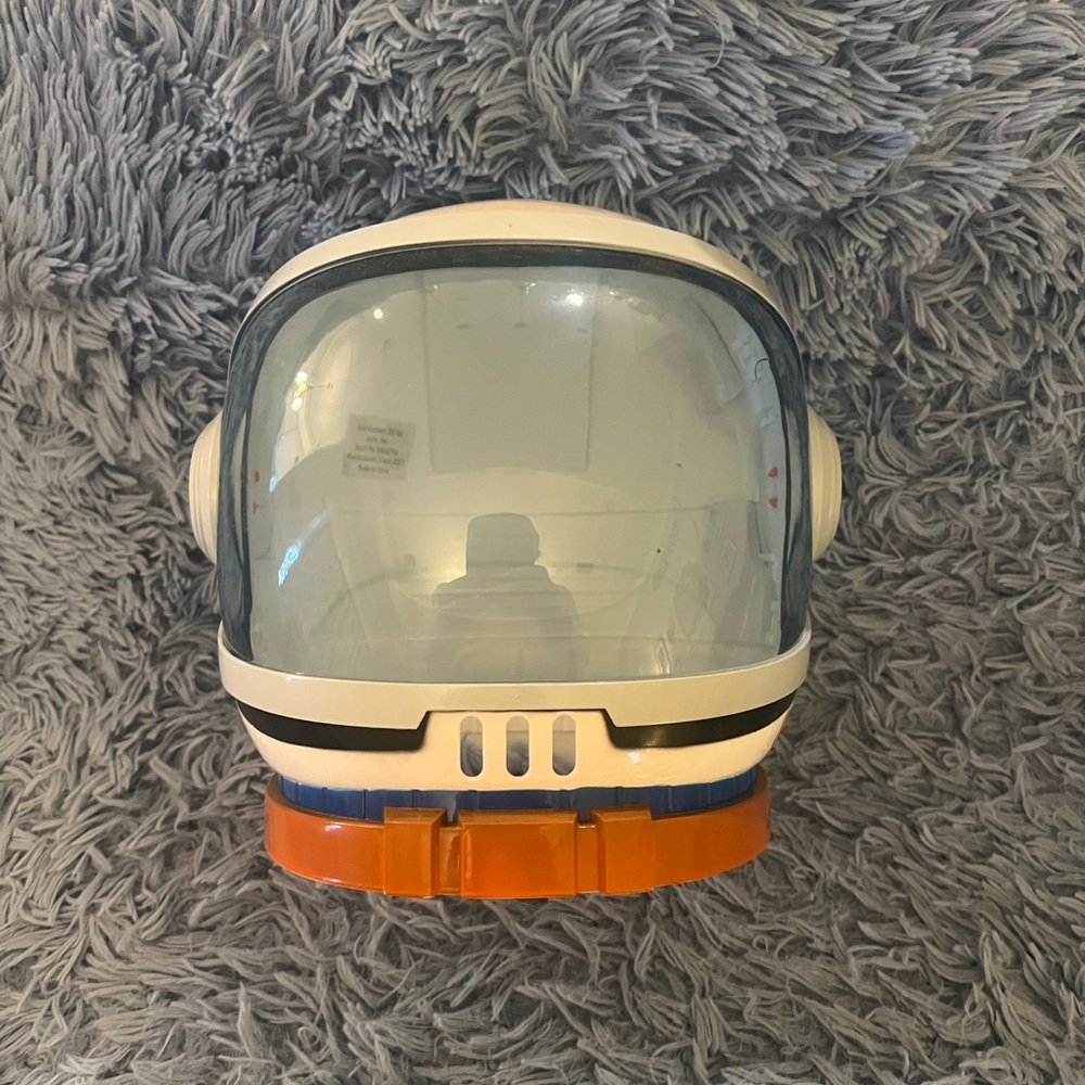 Kids Astronaut Helmet Costume - White and Orange